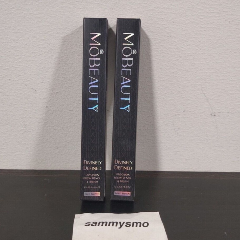 MO BEAUTY Divinely Defined Brow Pencil & Brush 0.01 oz LIGHT BROWN x2